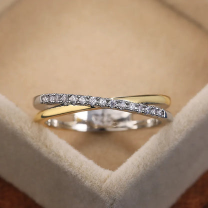 Bicolored Infinity Ring